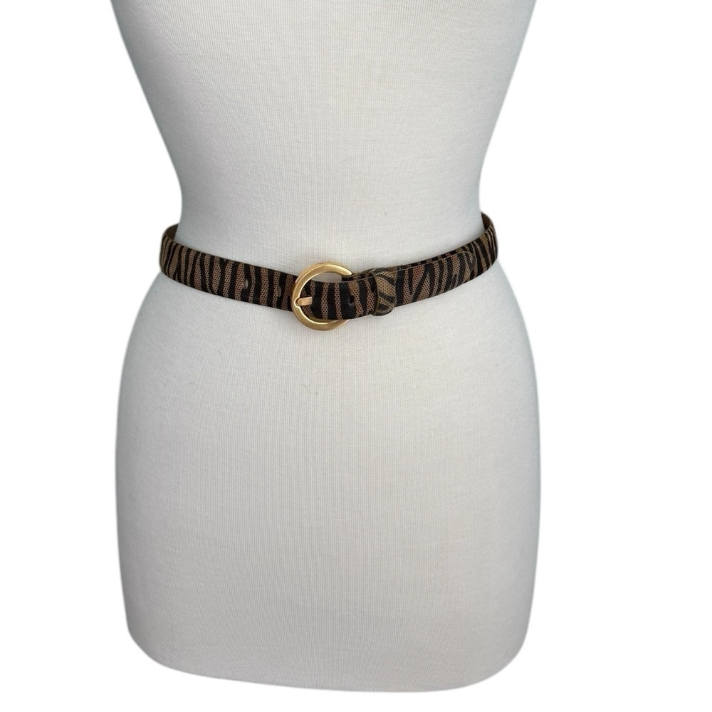 Donna Katz Vintage Tiger Stripes Leather Belt